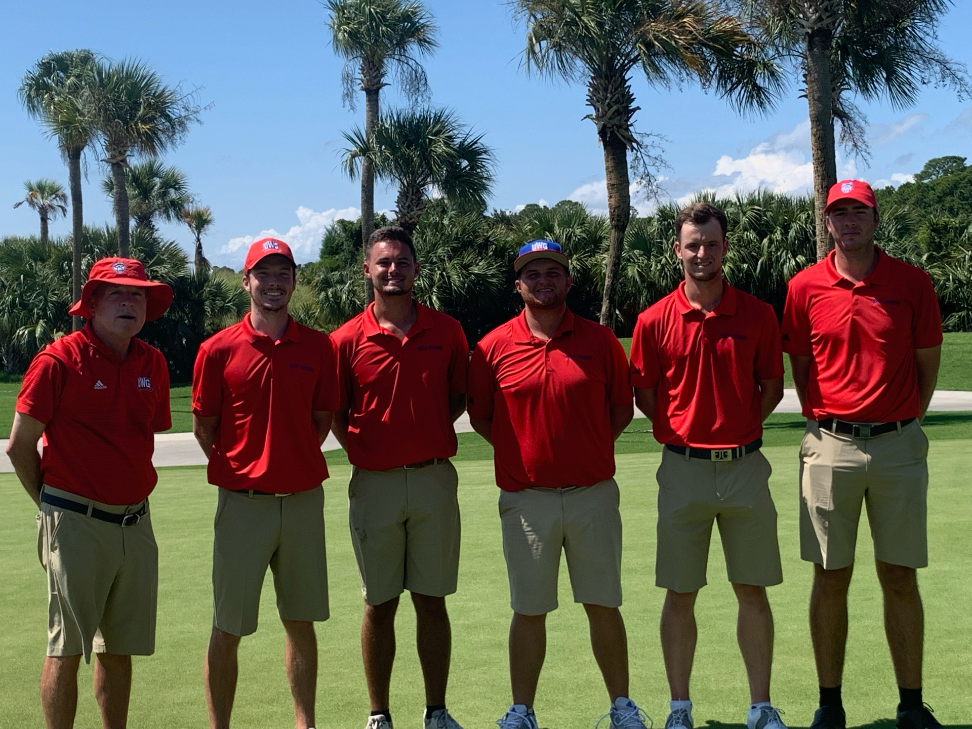 Ethan Jones in college golf team uniform
